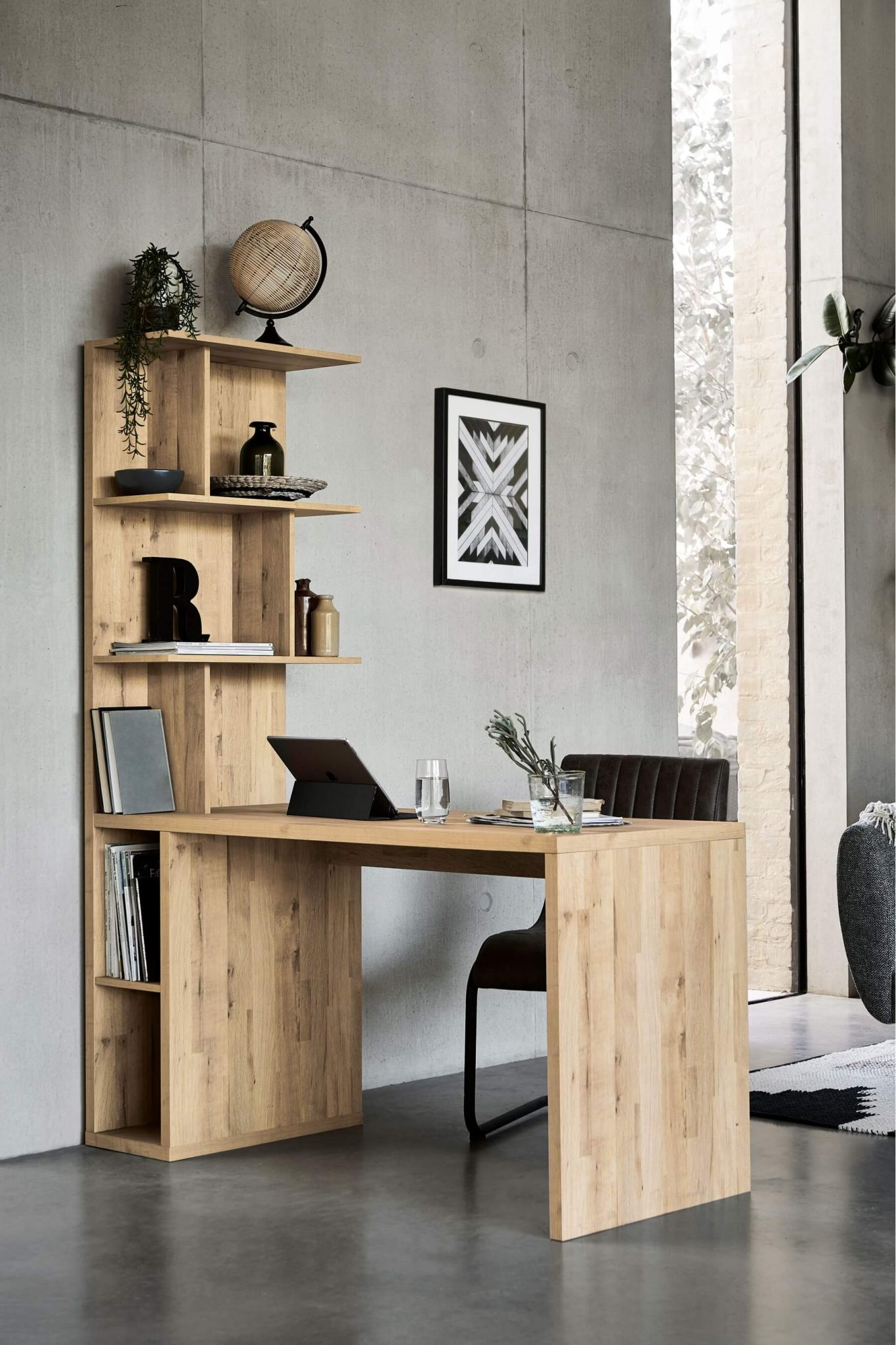 Vertical Shelving home office Desk Radwell Designs