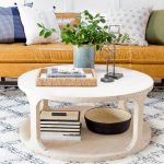 Natural wood round table