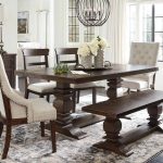 Dining Table with 4 Chairs and Bench Set