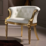 White Louis XV chair