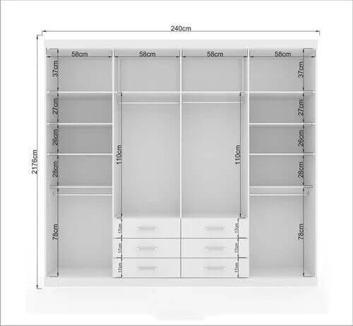 Mirrored oak sliding doors wardrobe – Radwell Designs