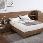 Bed with bedsides and drawer unit headboard