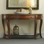 Half circle curvy console table with drawer