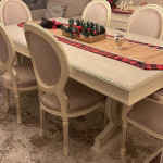 Geometric bases classic dining table