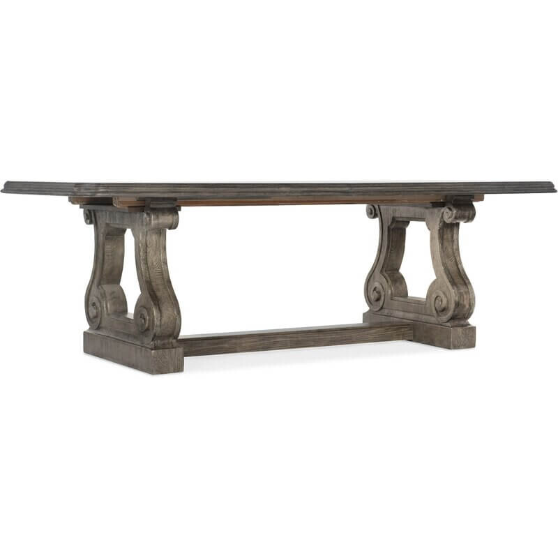 lyre-shaped bases classic dining table - Radwell Designs