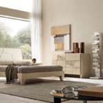 Modern geometrical decor bedroom