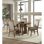 5 Piece Round Dining Room Set 140x80cm