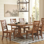 Farmhouse rectangular table with 6 chairs