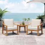 Set of 2 Outdoor armchair with table