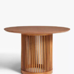 Round Dining Table with slats base