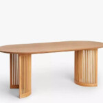 curved slats base dining table