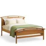 wooden single bed