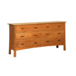 6 drawer modern dresser with mirror