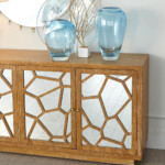 Buffet with decorated mirror doors