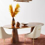 Double Pedestal Walnut Dining Table