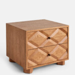 Diamond carved fronts bedside