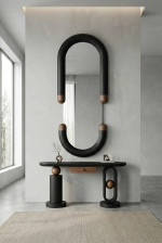 Equipoise console with large mirror